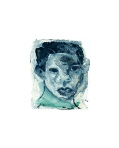 Aquarela Azul by Rafael Ramalho "Cão" (23 cm x 20 cm)