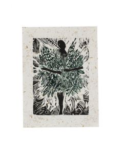 Xilogravura Ossain- Catarina Dantas "Mangarataia" (40 cm x 30 cm)
