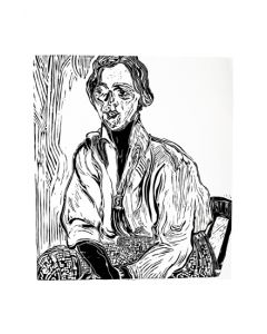 Xilogravura A Estudante by Rafael Cão (53 cm x 48 cm)