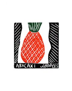 Xilogravura by J. Borges - Ananás (Tamanho 33 x 24 cm)