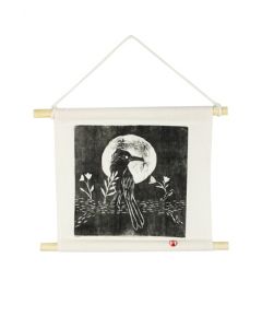 Xilogravura em Tecido Bem-te-vi - Sika (38 cm x 41 cm)