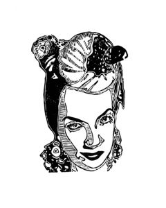 Xilogravura - Carmen Miranda by Nei Vital e o Cordel Urbano (40 x 50cm)