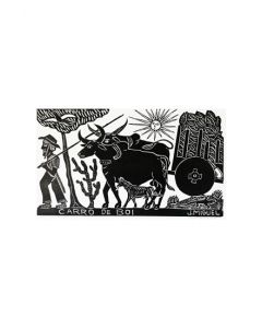 Xilogravura Carro de Boi- J.Miguel (48 cm x 66 cm)
