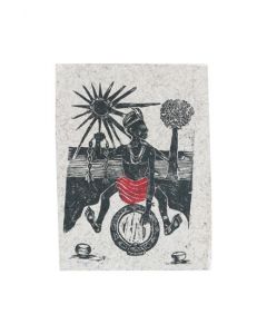 Xilogravura Corunmila- Catarina Dantas "Mangarataia" (40 cm x 30 cm)
