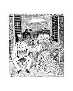 Xilogravura Família de Fuzileiro Naval by Rafael Cão (55,5 cm x 67 cm)