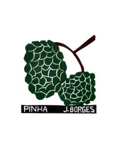 Xilogravura by J. Borges - Fruta Pinha (Tamanho 33 x 24 cm)