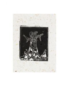 Xilogravura Irokô- Catarina Dantas "Mangarataia" (40 cm x 30 cm)
