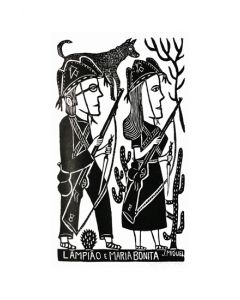 Xilogravura Lampião e Maria Bonita- J.Miguel (48 cm x 66 cm)
