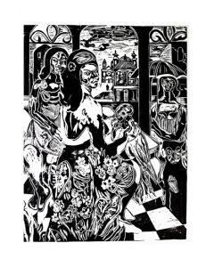 Xilogravura Modernistas Gravados by Rafael Ramalho "Cão" (54 cm x 66 cm)