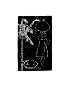 Xilogravura Mulher by Catarina Dantas "Mangarataia" (25 cm x 37 cm)