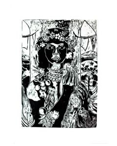 Xilogravura Ref. Di Cavalcante by Rafael Cão (39,5 cm x 56 cm)