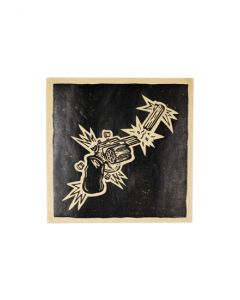 Xilogravura Nem Posse, Nem Porte- Vitor Meuren (30 cm x 30 cm)

