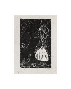 Xilogravura Obá- Catarina Dantas "Mangarataia" (40 cm x 30 cm)
