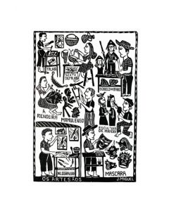 Xilogravura Os Artesãos- J.Miguel (48 cm x 66 cm)
