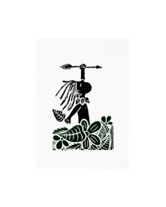 Xilogravura Oxóssi- Xilos do Benedito (42 cm x 30 cm)

