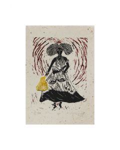 Xilogravura Oyá- Catarina Dantas "Mangarataia" (40 cm x 30 cm)
