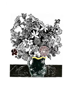 Xilogravura Vaso Verde by Rafael Cão (66 cm x 50 cm)