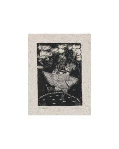 Xilogravura Xangô- Catarina Dantas "Mangarataia" (40 cm x 30 cm)
